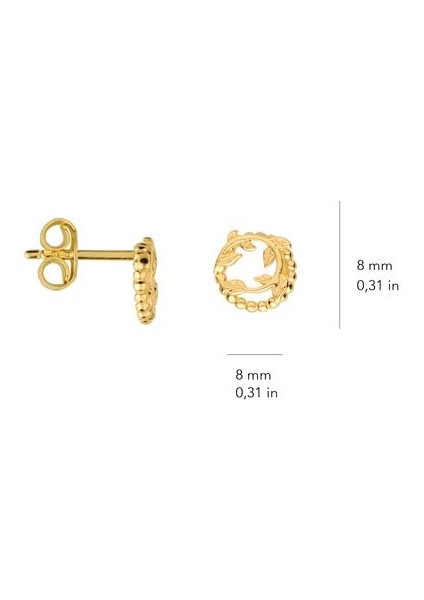 14K Altın Yapraklı Küpe fiyatları