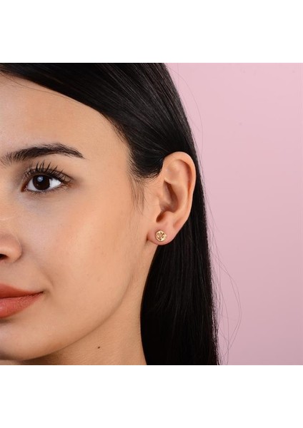 14K Altın Yapraklı Küpe fırsatları