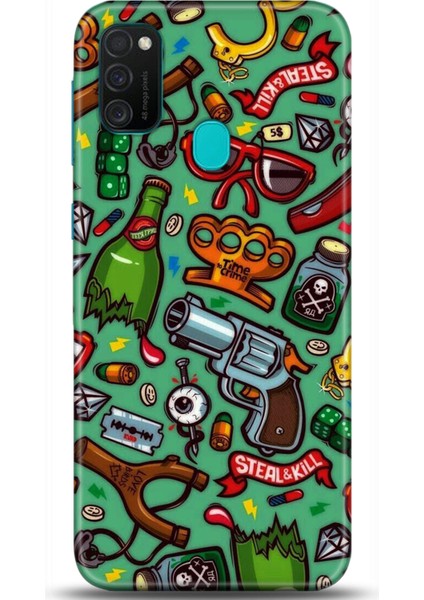 Samsung Galaxy M21 Kılıf Hd Baskılı Kılıf - 0593