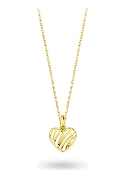 14 Ayar Kalp Altın Kolye 1,65 gr