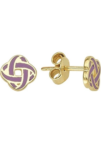 14 Ayar Kare Altın Küpe