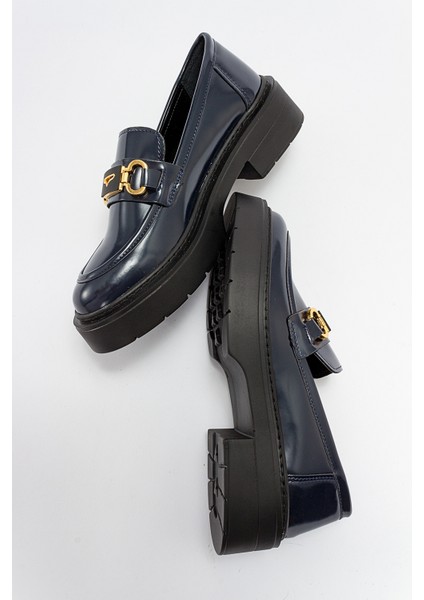 Unte Lacivert Açma Kadın Loafer fiyatları