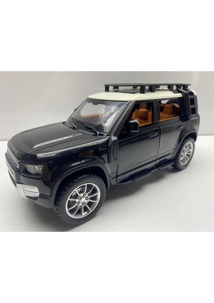 Land Lover Defender Jip Diecast Metal Oyuncak Model Araba 20 cm Sesli Işıklı Kaput Bagaj Kapılar Açılabilen