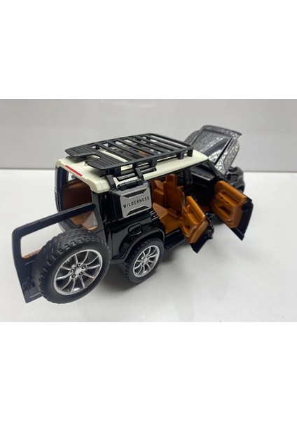 Land Lover Defender Jip Diecast Metal Oyuncak Model Araba 20 cm Sesli Işıklı Kaput Bagaj Kapılar Açılabilen