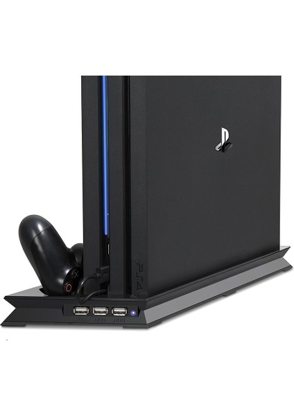 Ps4 Pro Çift Fanlı Dikey Soğutucu ve Kol Şarj Edici Ps4 Şarj Standı