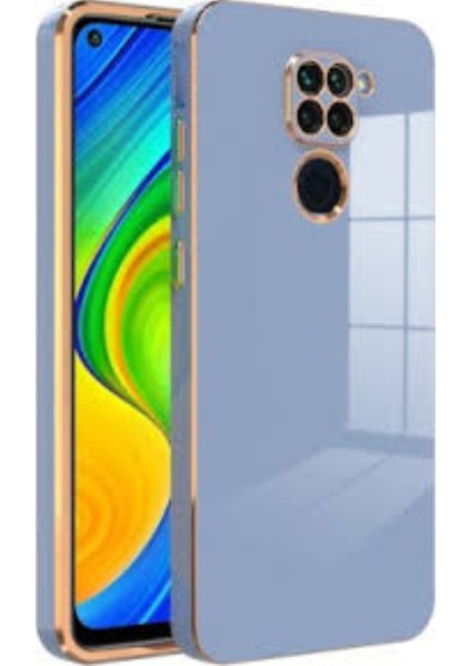 Xiaomi Redmi Note 9 Kapak Kamera Korumalı Lazer Kesim Lüx Silikon Kılıf - Petrol Mavisi