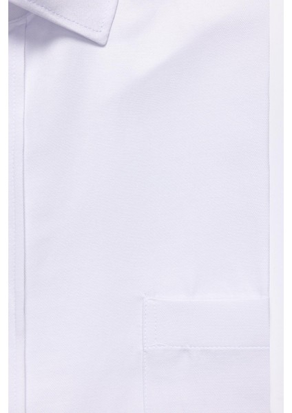 Büyük Beden Pamuklu Kolay Ütü Düz Beyaz Erkek Gömlek fırsatları