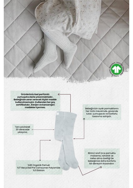 Bistyle Basic Penye Tekli Külotlu Çorap BS1000 Gri Melanj Gri Melanj