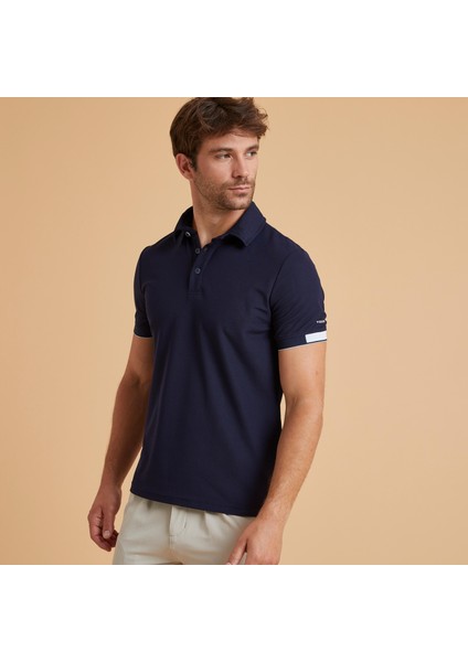 Fouganza Erkek Binicilik Polo Tişörtü - Mavi