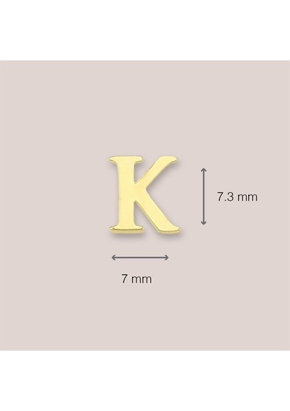 14 Ayar Altın K Harf Küpe 0,49 gr fırsatları