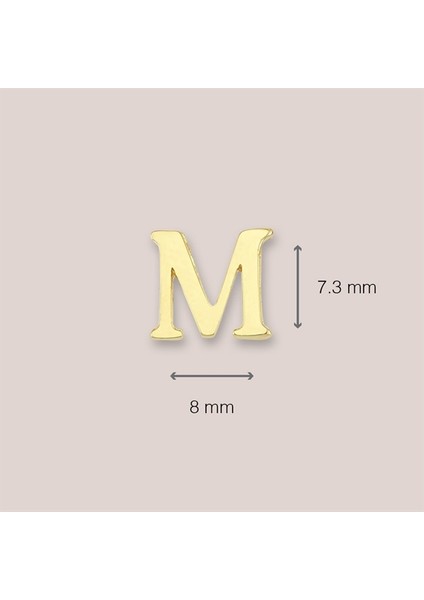 14 Ayar Altın M Harf Küpe 0,57 gr fırsatları