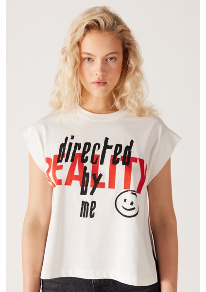 Regular Fit Normal Kesim Pamuk Bisiklet Yaka Kolsuz Beyaz Tişört fiyatları