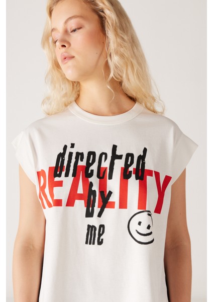 Regular Fit Normal Kesim Pamuk Bisiklet Yaka Kolsuz Beyaz Tişört fırsatları