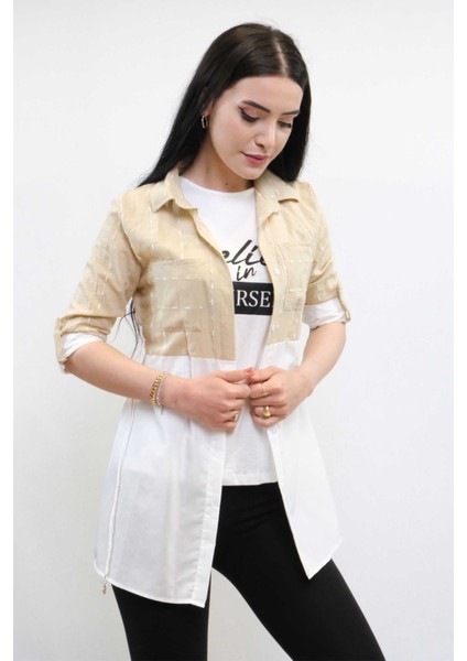 Pıt Pıt Desen İkili Takım Bej modelleri