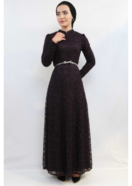 Ahunisa Parıltı Abiye Mürdüm 5570