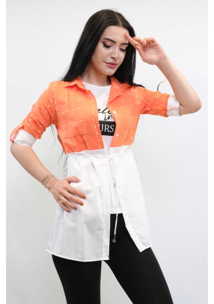 Pıt Pıt Desen İkili Takım Turuncu modelleri