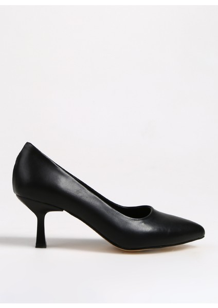 Siyah Kadın Topuklu Ayakkabı Snıpe