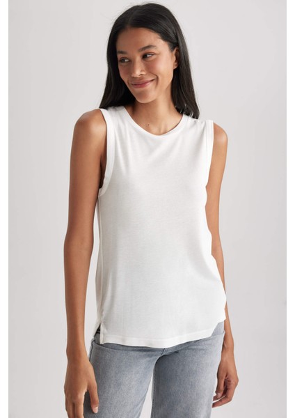 Regular Fit Bisiklet Yaka Fitilli Kaşkorse Atlet B3559AX23HS modelleri