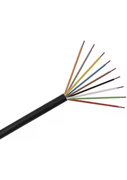 9 Uçlu Toprak Altı Sulama Sinyal Kablosu 0,8mm 9 Renk 20 Metre