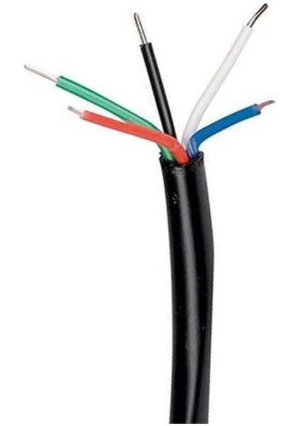 5 Uçlu Toprak Altı Sulama Sinyal Kablosu 0,8mm 5 Renk 20 Metre