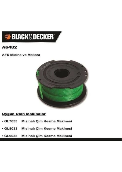 Black & Decker A6482 GL7033, GL8033, GL9035 Için Yedek Misina