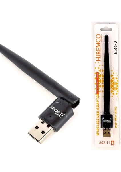 2.4 Ghz 150 Mbps USB Kablosuz Wifi Adaptör Hr6-3