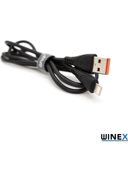 CA30 USB To Lightning Hızlı Data ve Şarj Kablosu 2.4A Siyah WNE0042