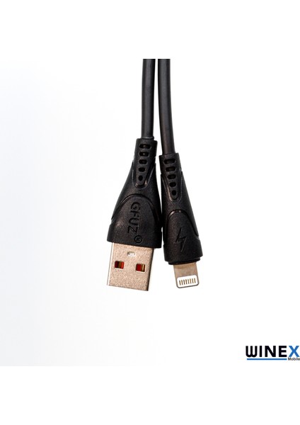 CA30 USB To Lightning Hızlı Data ve Şarj Kablosu 2.4A Siyah WNE0042