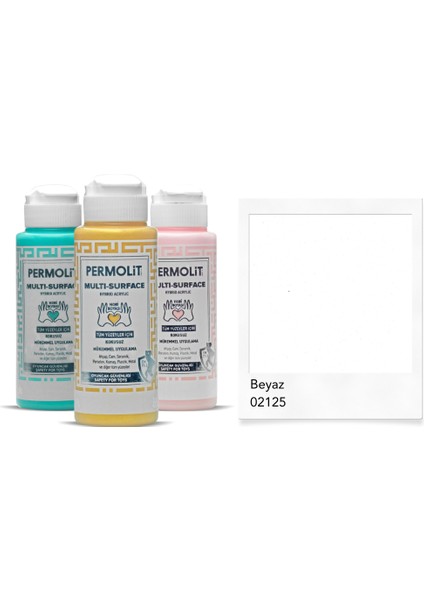 Multi Surface Akrilik Hobi Boyası Beyaz 120 Ml.