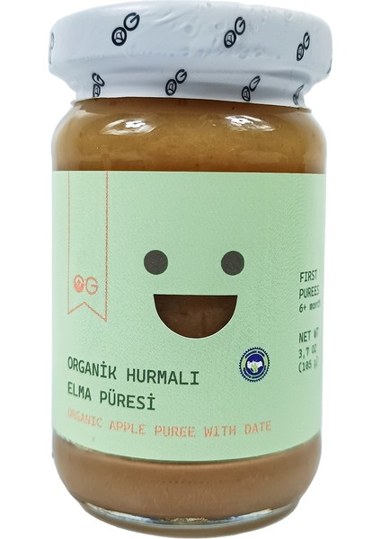 Organik Hurmalı Elma Püresi 105 gr +6 Ay