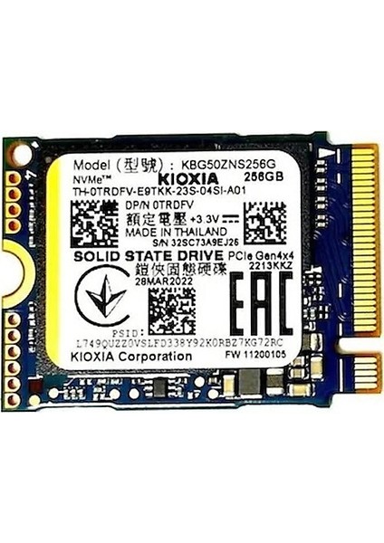 Kbg50Zns256G 256GB SSD