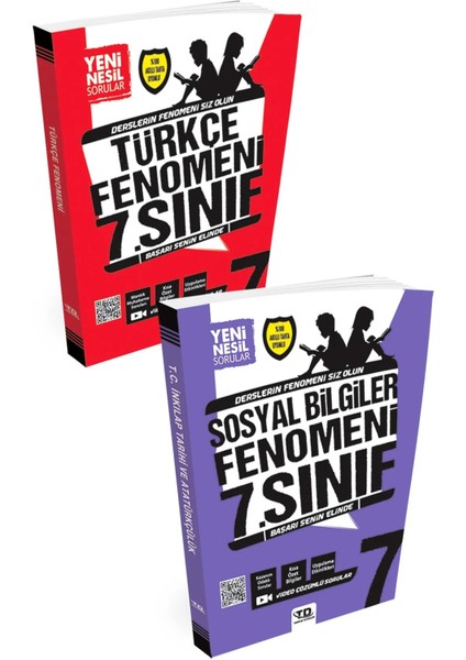 Tandem Yayınları 7. Sınıf Türkçe - Sosyal Bilgiler Fenomen Soru Bankası Seti