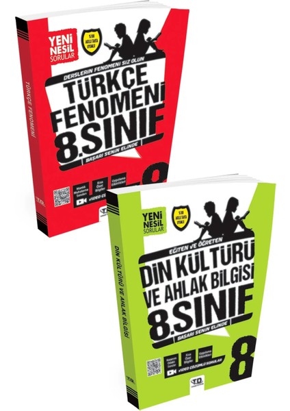 8. Sınıf Türkçe - Din Kültürü ve Ahlak Bilgisi Fenomen Soru Bankası Seti