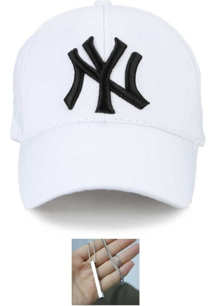 Unisex 2''li ve 3'lü Kombin Ny Şapka ve Kolye Hediyesi