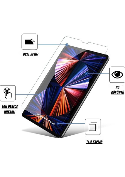 Apple iPad Pro 5. Nesil 12.9 Inç 2021 Uyumlu Temperli Kırılmaz Ekran Koruyucu