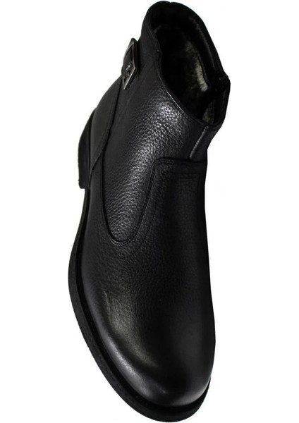 Deri Kürklü Anatomik Günlük Erkek Bot Siyah modelleri