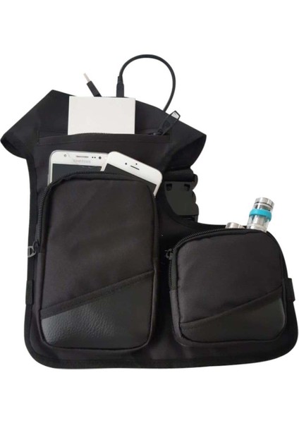Motosiklet Bel Bacak Çantası Impertex Kumaş Bol Para Cepli Kurye Motor Çanta Leg Bag