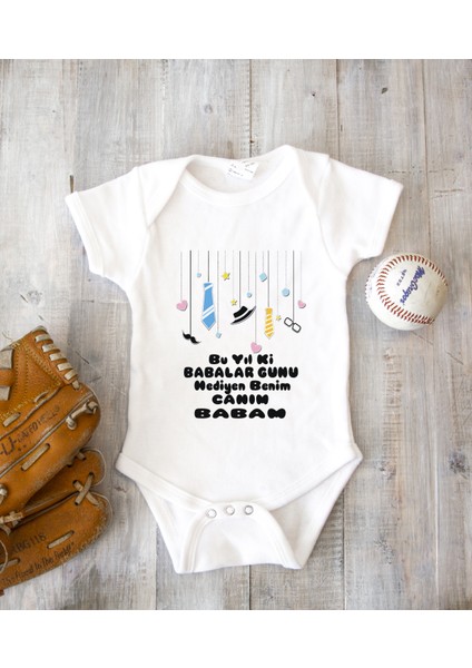 Kişiye Özel Baba Zıbın Body %100 Pamuk Babalar Günü Hediyesi