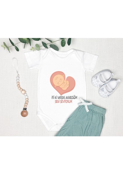 Anne Zıbın %100 Pamuk Body Anneler Günü Hediyesi Kişiye Özel Tasarlayabiliri