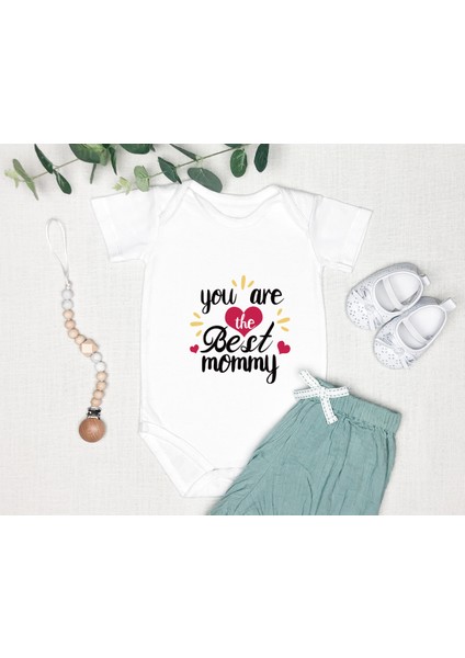 Anneler Günü Hediyesi Kişiye Özel Tasarlanabilen %100 Pamuk Zıbın Bod