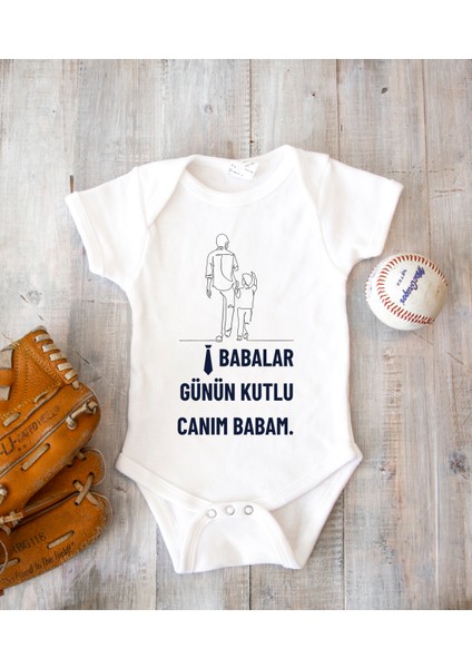 Kişiye Özel Baba Zıbın Body %100 Pamuk Babalar Günü Hediyesi