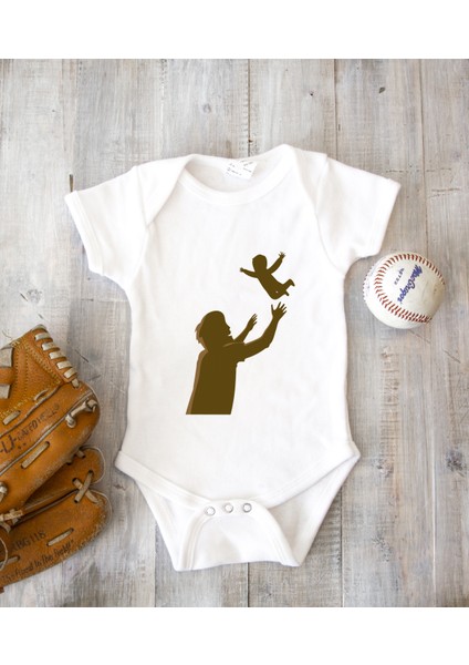 Kişiye Özel Baba Zıbın Body %100 Pamuk Babalar Günü Hediyesi