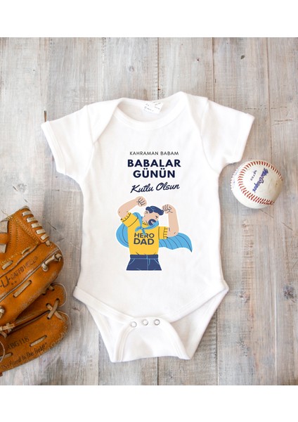 Kişiye Özel Baba Zıbın Body %100 Pamuk Babalar Günü Hediyesi