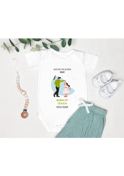Kişiye Özel Baba Zıbın Body %100 Pamuk Babalar Günü Hediyesi