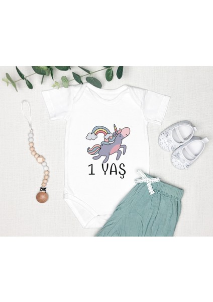 Bebeğinizin Ismine Tasarlanabilen Bebek 1 Yaş Zıbın Body Aylar-1