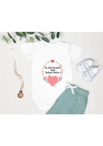 Isme Özel Isimli Baskı Yazılabilen %100 Pamuk Anne Baba Sevgililer Günü Bebek Zıbın Body Sevgililergünüu