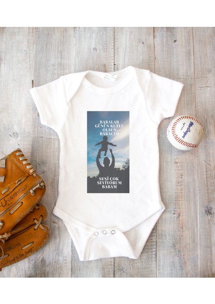 Kişiye Özel Baba Zıbın Body %100 Pamuk Babalar Günü Hediyesi