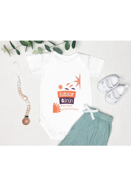 Kişiye Özel Baba Zıbın Body %100 Pamuk Babalar Günü Hediyesi