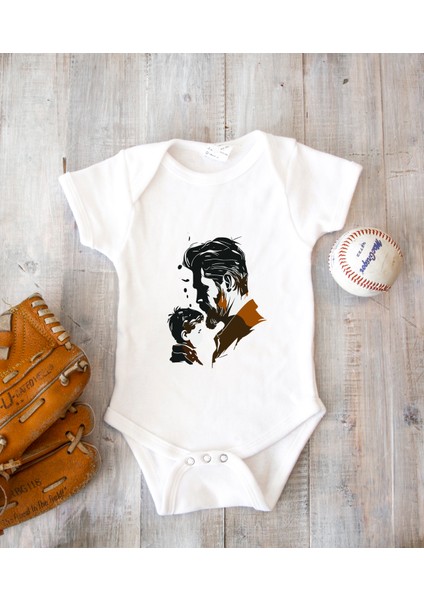 Kişiye Özel Baba Zıbın Body %100 Pamuk Babalar Günü Hediyesi