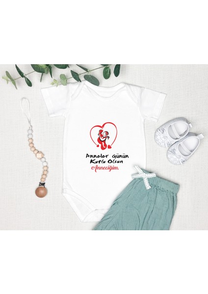 Anneler Günü Hediyesi Kişiye Özel Tasarlanabilen %100 Pamuk Zıbın Bod